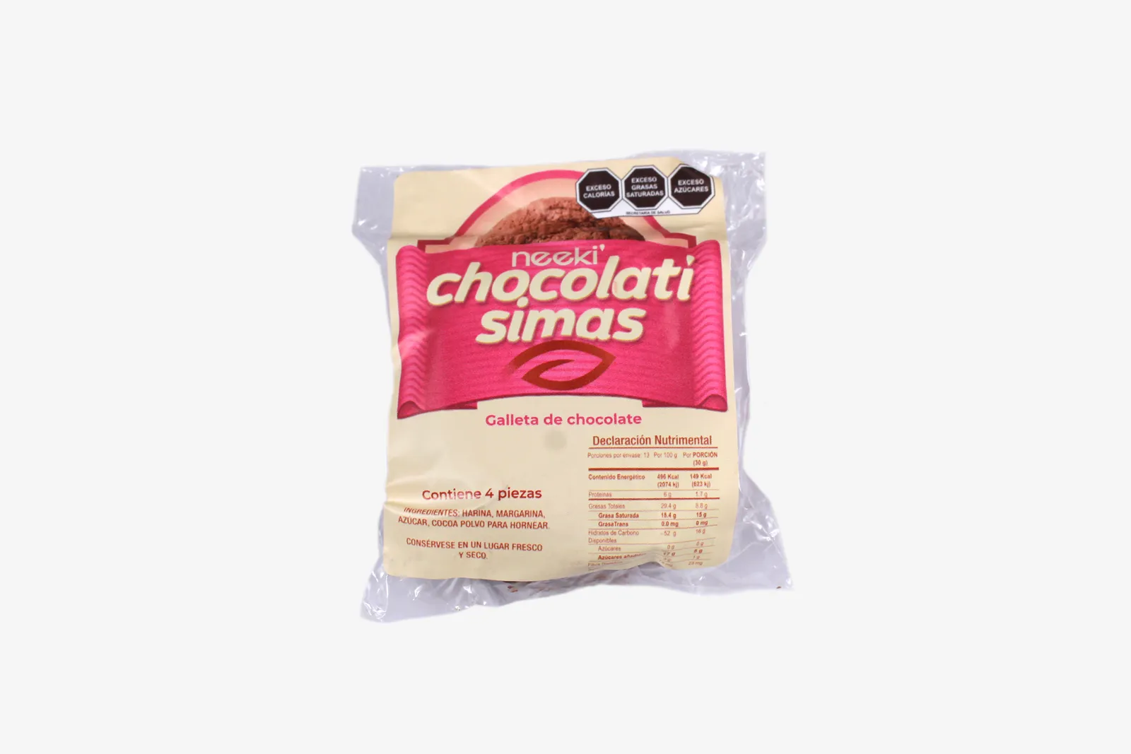 Galletas de chocolate x4 pza.